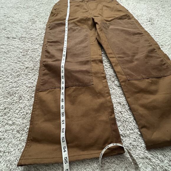 Dickies Mens Waxed Canvas Double Front Bib Overalls Large Brown Duck NWT - Picture 16 of 16